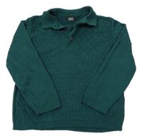 Tmavozelený kostkovaný polo svetr Next