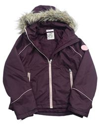 Lilková šusťáková zimní bunda s kapucí H&M