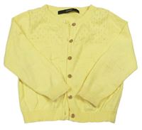 Žlutý propínací lehký svetr George