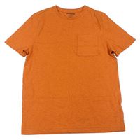 Oranžové melírované tričko s kapsou F&F