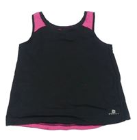 Černo-růžový sportovní top Domyos