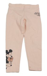 Světlerůžové legíny s Mickeym a Minnie zn. C&A