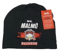 Nové - černá bavlněná čepice s nápisem a orlem 