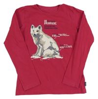 Růžové triko s liškou jakoo