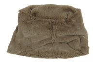 Šedobéžový kožešinový nákrčník 