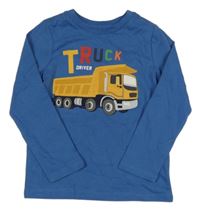 Modré triko s náklaďákem C&A