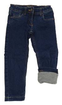 Tmavomodré podšité skinny rifle Impidimpi