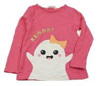 Růžové triko s duchem H&M