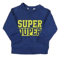 Tmavomodrá mikina s nápisem H&M