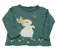 Zelené triko s králíkem C&A