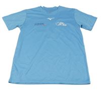 Světlemodré sportovní tričko s nápisem 