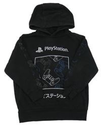 Černá mikina s PlayStation a kapucí