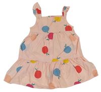 Růžové plátěné šaty s jablky George