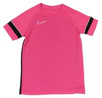 Neonově růžovo-černé sportovní funkční tričko Nike