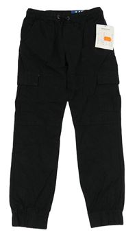 Černé cargo cuff kalhoty Y.F.K.