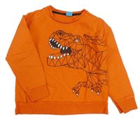 Oranžová mikina s dinem Little Kids