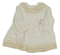 Nové - Bílé šaty s krajkovými prvky 