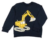 Tmavomodrá mikina s bagrem Lupilu