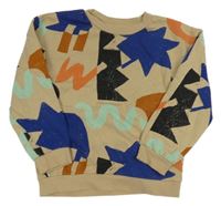 Béžovo-barevná vzorovaná mikina H&M