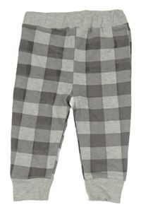 Šedé kostkované tepláky 