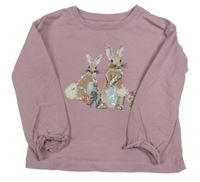 Lila triko s králíčky John Lewis
