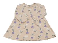 Světlerůžové květované šaty Dopodopo