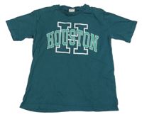 Petrolejové tričko s nápisem