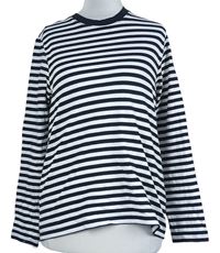 Dámské černo-bílé pruhované triko M&S