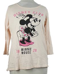 Dámské světlerůžové triko s Minnie Disney 