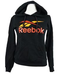 Dámská černá crop mikina s logem a kapucí Reebok 
