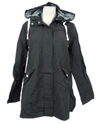 Dámská černá šusťáková podzimní bunda s kapucí Boohoo 