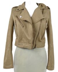 Dámský béžový semišový crop křivák Shein 