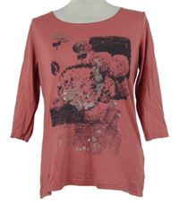 Dámské červené triko s potiskem Tom Tailor 