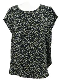 Dámská tmavomodro-khaki vzorovaná halenka Only 