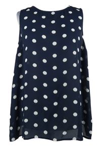 Dámská tmavomodrá puntíkovaná halenka Primark 