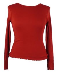 Dámské červené žebrované triko New Look 