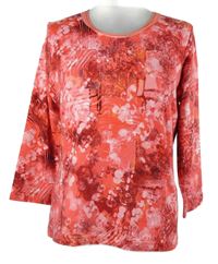 Dámské růžovo-tmavorůžové vzorované triko Rabe 