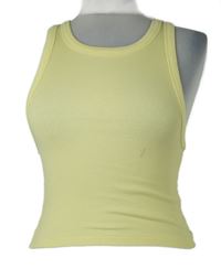 Dámský žlutý žebrovaný crop top Primark 