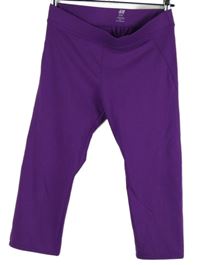 Dámské fialové sportovní capri legíny H&M