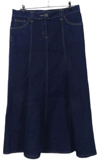 Dámská tmavomodrá riflová dlouhá sukně M&S