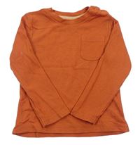Oranžové triko s kapsou Nutmeg