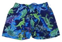 Modré plážové kraťasy s dinosaury Pep&Co