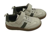 Bílo-khaki koženkové boty H&M vel.25