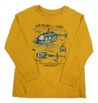 Žluté triko s vrtulníkem Next