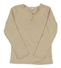 Smetanové žebrované triko H&M