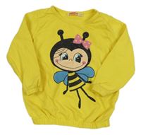 Žlutá mikina se včelkou Deno