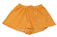 Oranžové květinové kraťasy Matalan