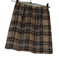 Dámská starorůžovo-barevná kostkovaná sukně s rozparkem Zaful