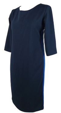 Nové - Dámské tmavomodré šaty s pruhy Dazzling