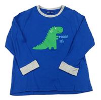 Modré pyžamové triko s dinosaurem Kiki&Koko